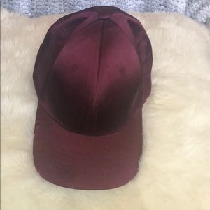 Red Satin ball cap